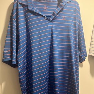 Rhoback Blue and pink striped polo XXL